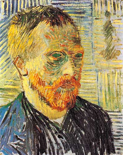 Van Gogh  Self Portrait with a Japanese Print Paris December 1887