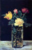 Gller ve laleler- Eduard Monet, Roses and Tulips, 1882