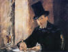 Kafe'de Yaz Yazan Adam Chez Tortoni, Man writing in a Cafe/Chez Tortoni, 1878 almas, Etd, Ett