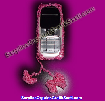 Serpilce.pomponlu cep telefon k�l�f �rg� i�leri